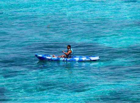 Kayaks in Garrafon Park, Cancun, Isla Mujeres